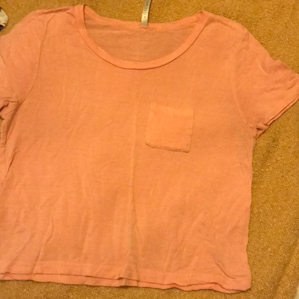 Peach crop top